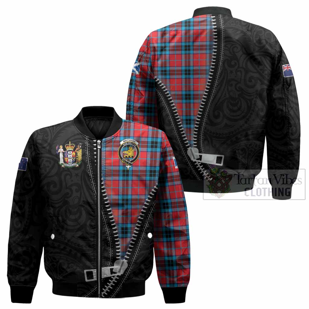 MacTavish (McTavish) Tartan Bomber Jacket New Zealand Pattern Unique Zipper Stylized