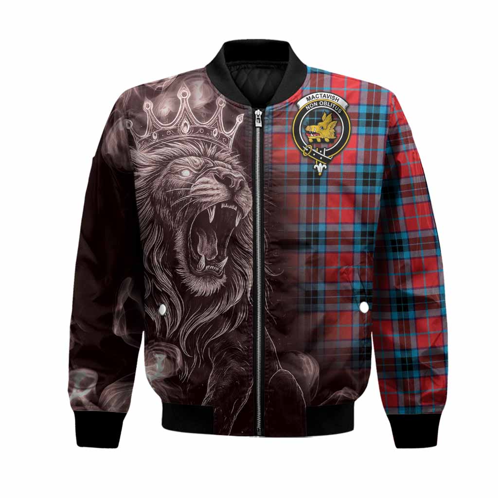 MacTavish (McTavish) Tartan Bomber Jacket Roaring Lion Heritage