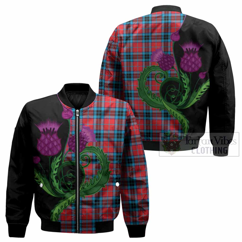 MacTavish (McTavish) Tartan Bomber Jacket Traditional Scottish Thistle