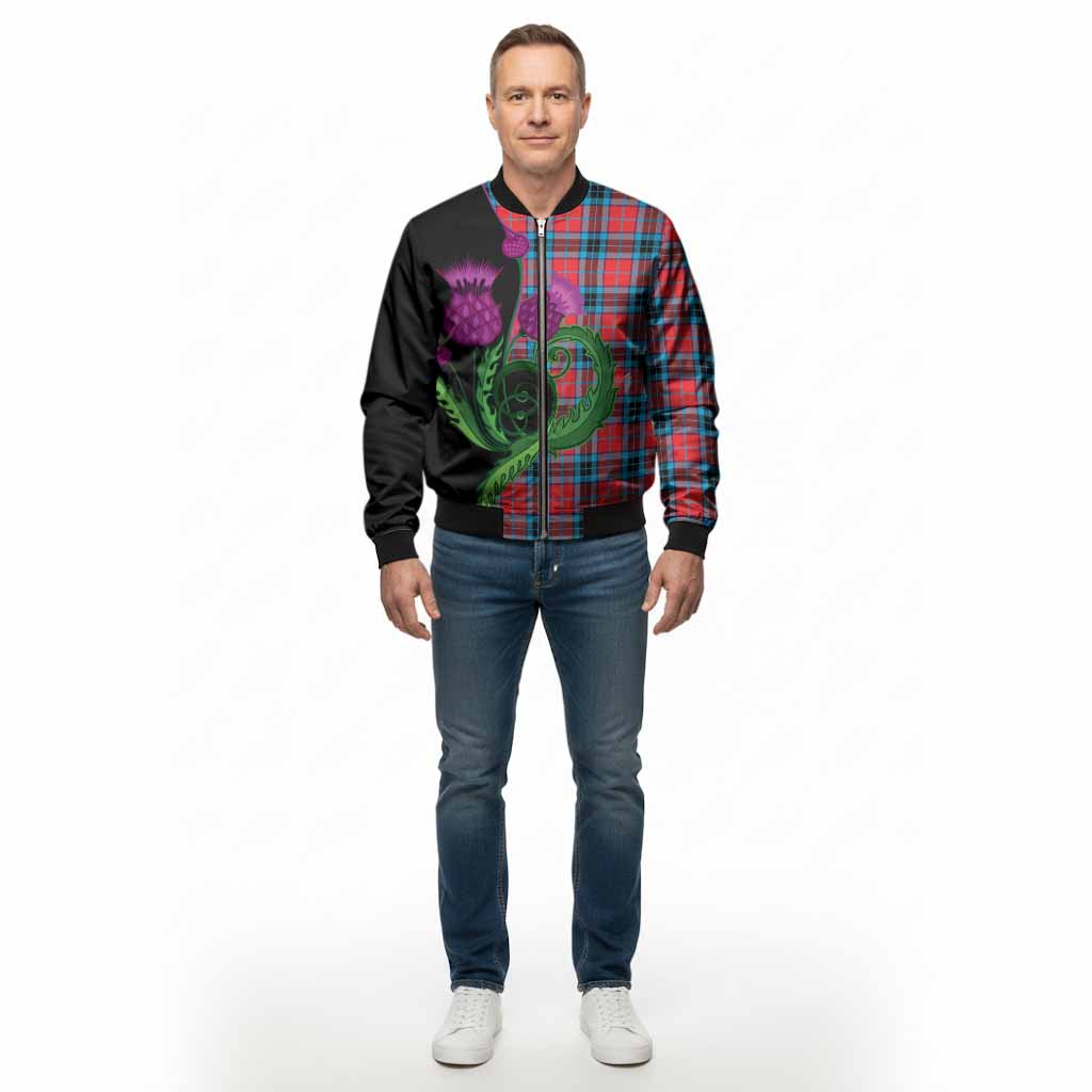 MacTavish (McTavish) Tartan Bomber Jacket Traditional Scottish Thistle