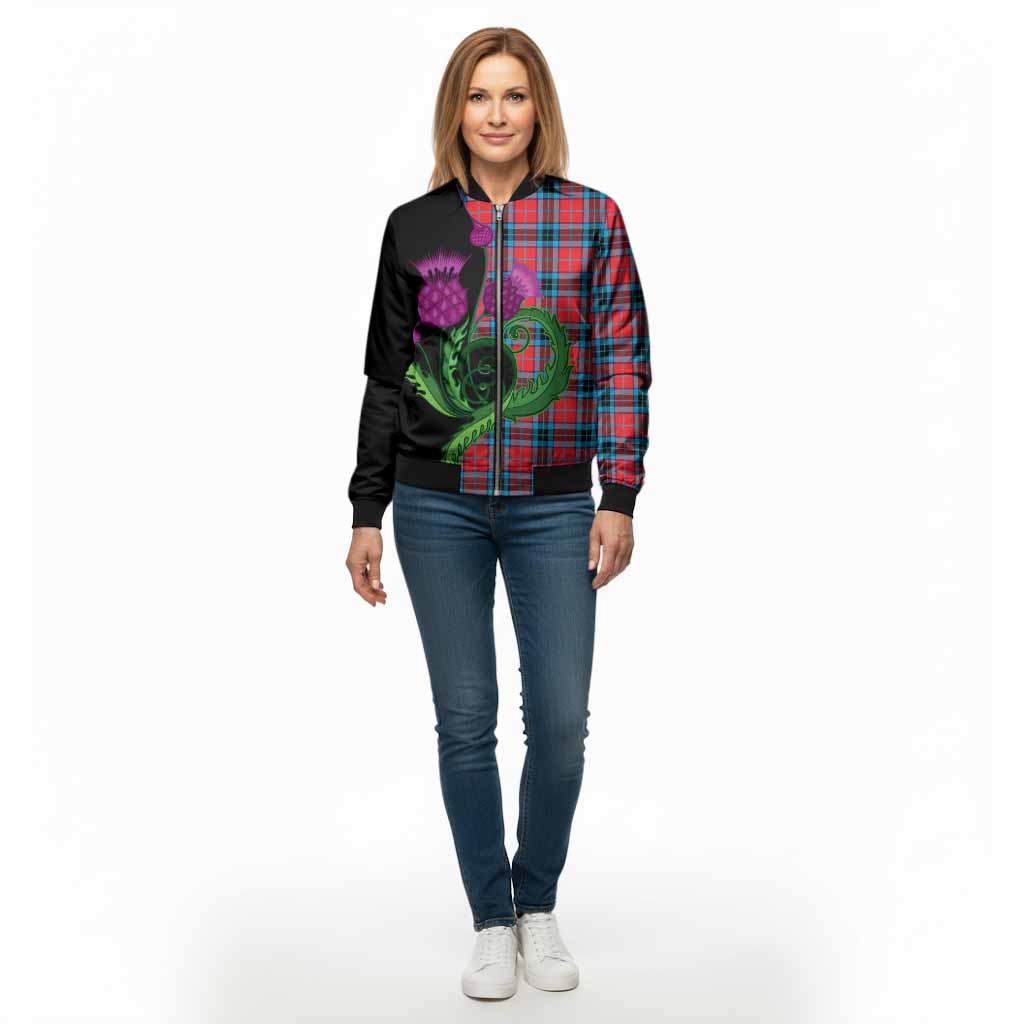MacTavish (McTavish) Tartan Bomber Jacket Traditional Scottish Thistle