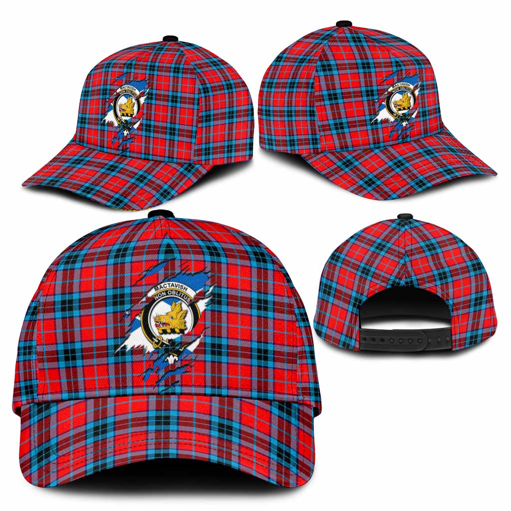 MacTavish (McTavish) Tartan Classic Cap with Family Crest In Me Style