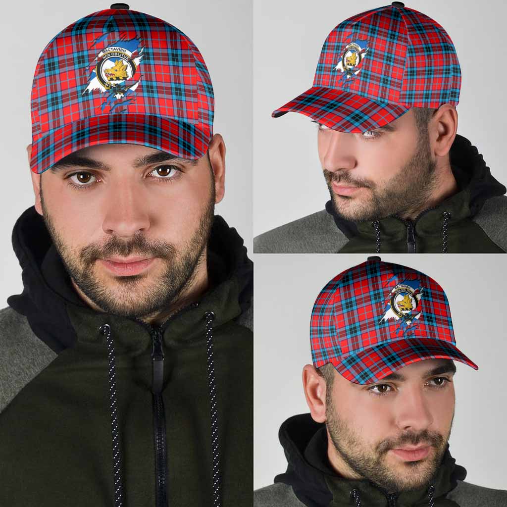 MacTavish (McTavish) Tartan Classic Cap with Family Crest In Me Style