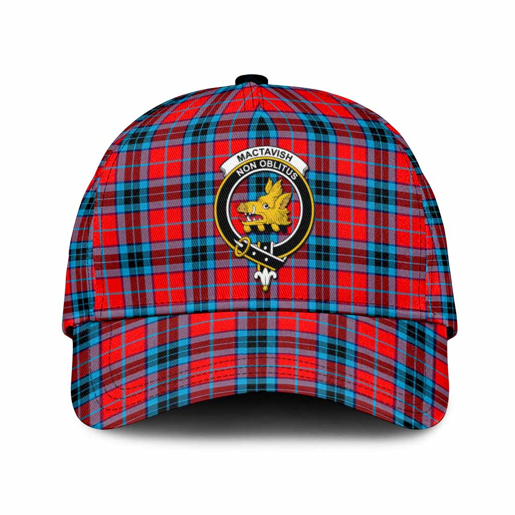 MacTavish (McTavish) Tartan Classic Cap with Family Crest