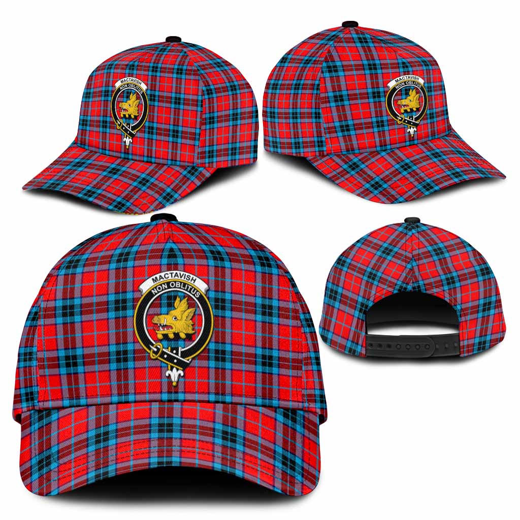 MacTavish (McTavish) Tartan Classic Cap with Family Crest