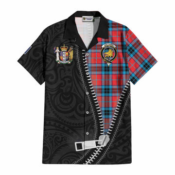 MacTavish (McTavish) Tartan Cotton Hawaiian Shirt New Zealand Pattern Unique Zipper Stylized