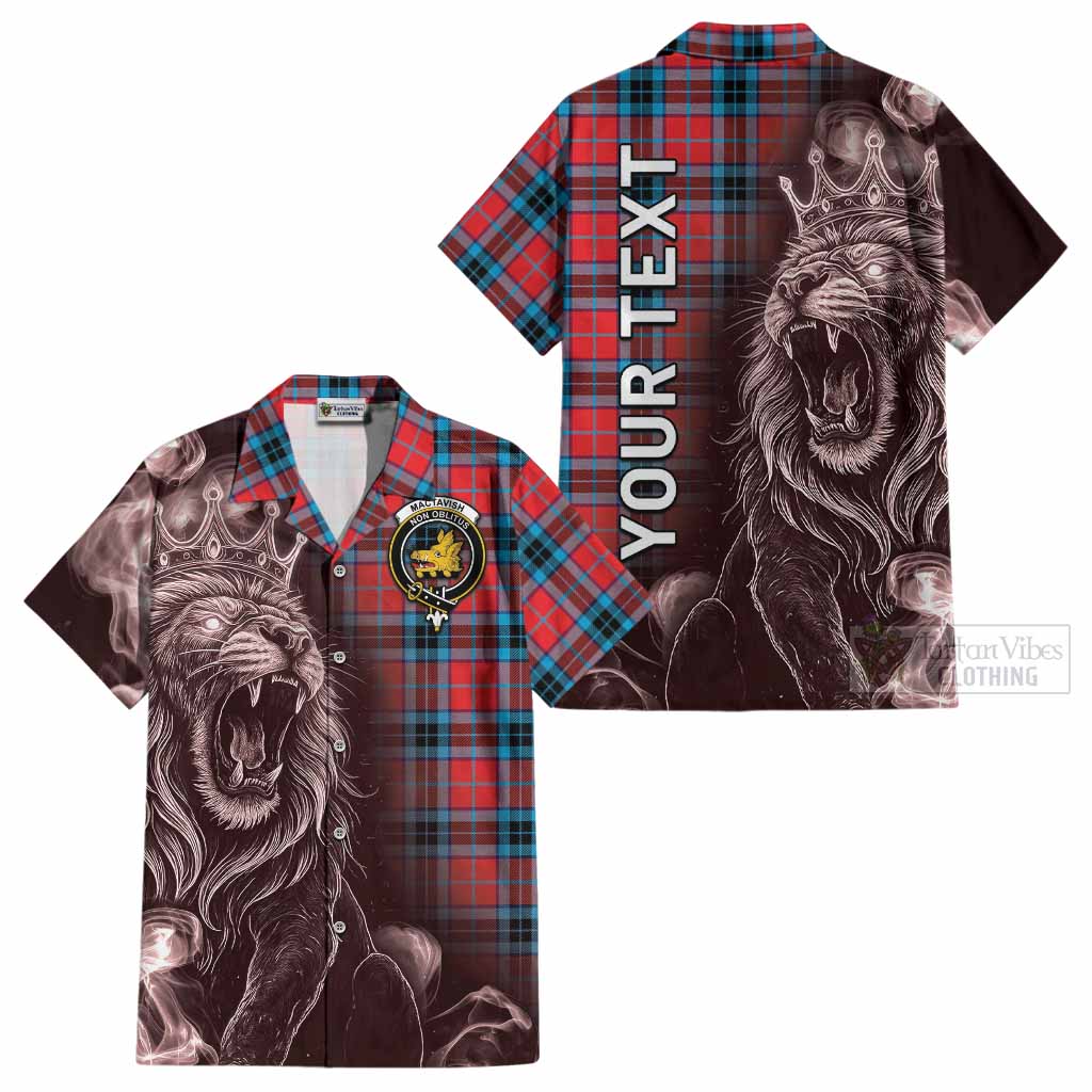 MacTavish (McTavish) Tartan Cotton Hawaiian Shirt Roaring Lion Heritage