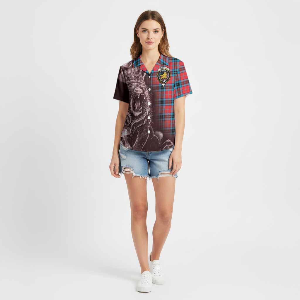 MacTavish (McTavish) Tartan Cotton Hawaiian Shirt Roaring Lion Heritage