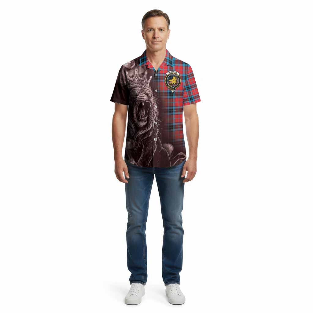 MacTavish (McTavish) Tartan Cotton Hawaiian Shirt Roaring Lion Heritage