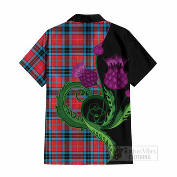 MacTavish (McTavish) Tartan Cotton Hawaiian Shirt Traditional Scottish Thistle