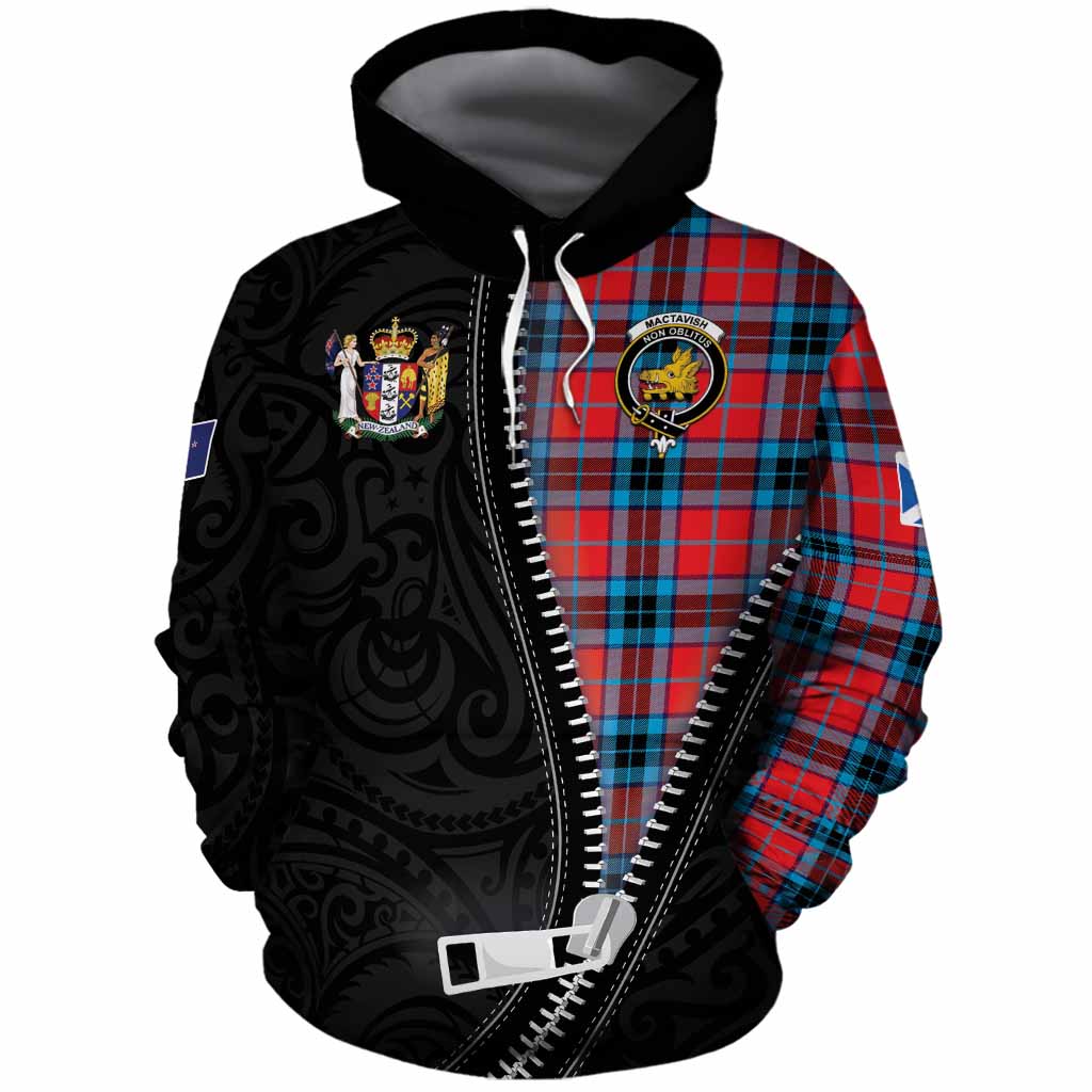 MacTavish (McTavish) Tartan Cotton Hoodie New Zealand Pattern Unique Zipper Stylized