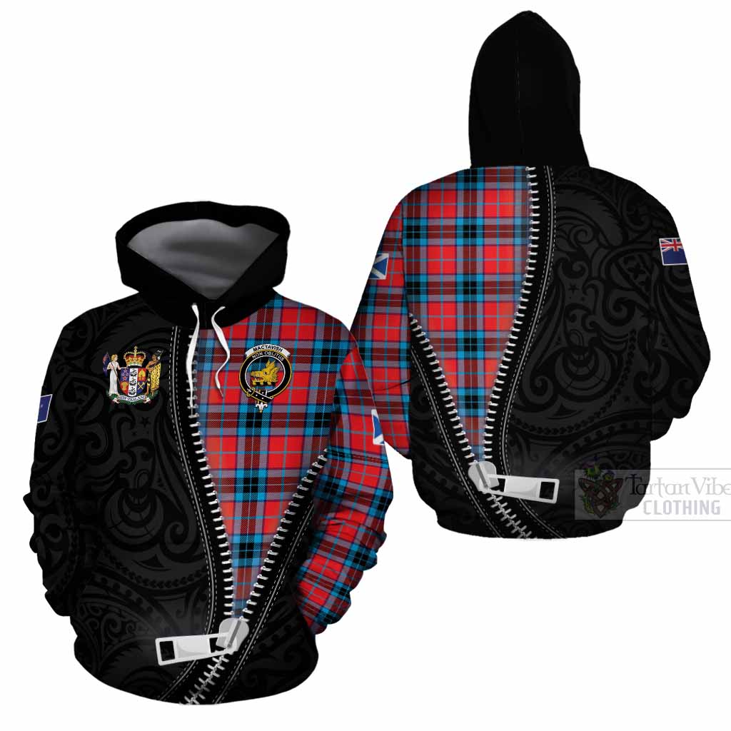 MacTavish (McTavish) Tartan Cotton Hoodie New Zealand Pattern Unique Zipper Stylized