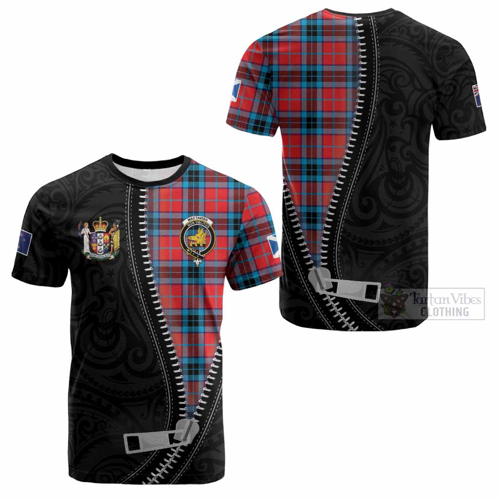 MacTavish (McTavish) Tartan Cotton T-shirt New Zealand Pattern Unique Zipper Stylized