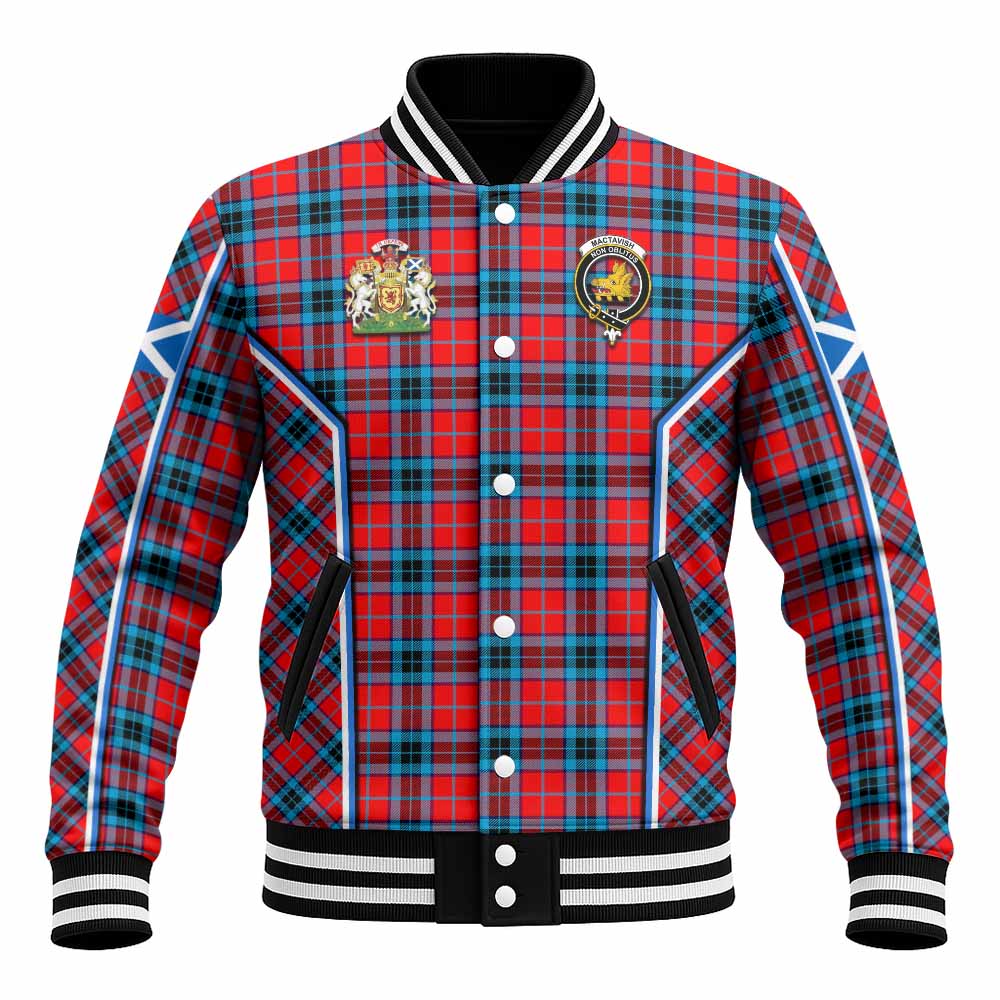 MacTavish (McTavish) Tartan Crest Baseball Jacket Scotland Coat of Arm Flag Style - Tartan Vibes Clothing
