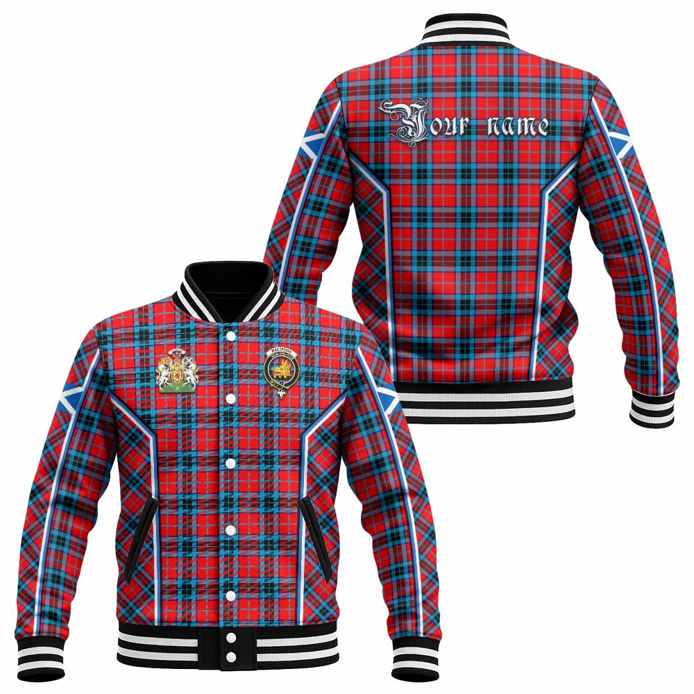 MacTavish (McTavish) Tartan Crest Baseball Jacket Scotland Coat of Arm Flag Style - Tartan Vibes Clothing
