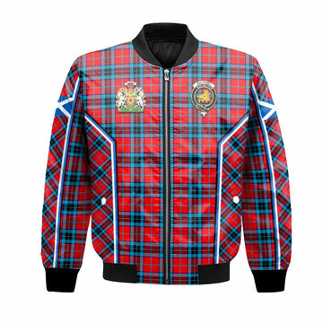 MacTavish (McTavish) Tartan Crest Bomber Jacket Scotland Coat of Arm Flag Style