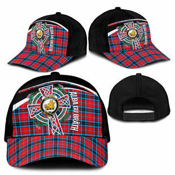 MacTavish (McTavish) Tartan Crest Classic Cap Scottish Thistle Celtic Cross Alba Gu Brath