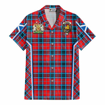 MacTavish (McTavish) Tartan Crest Cotton Hawaiian Shirt Scotland Coat of Arm Flag Style - Tartan Vibes Clothing