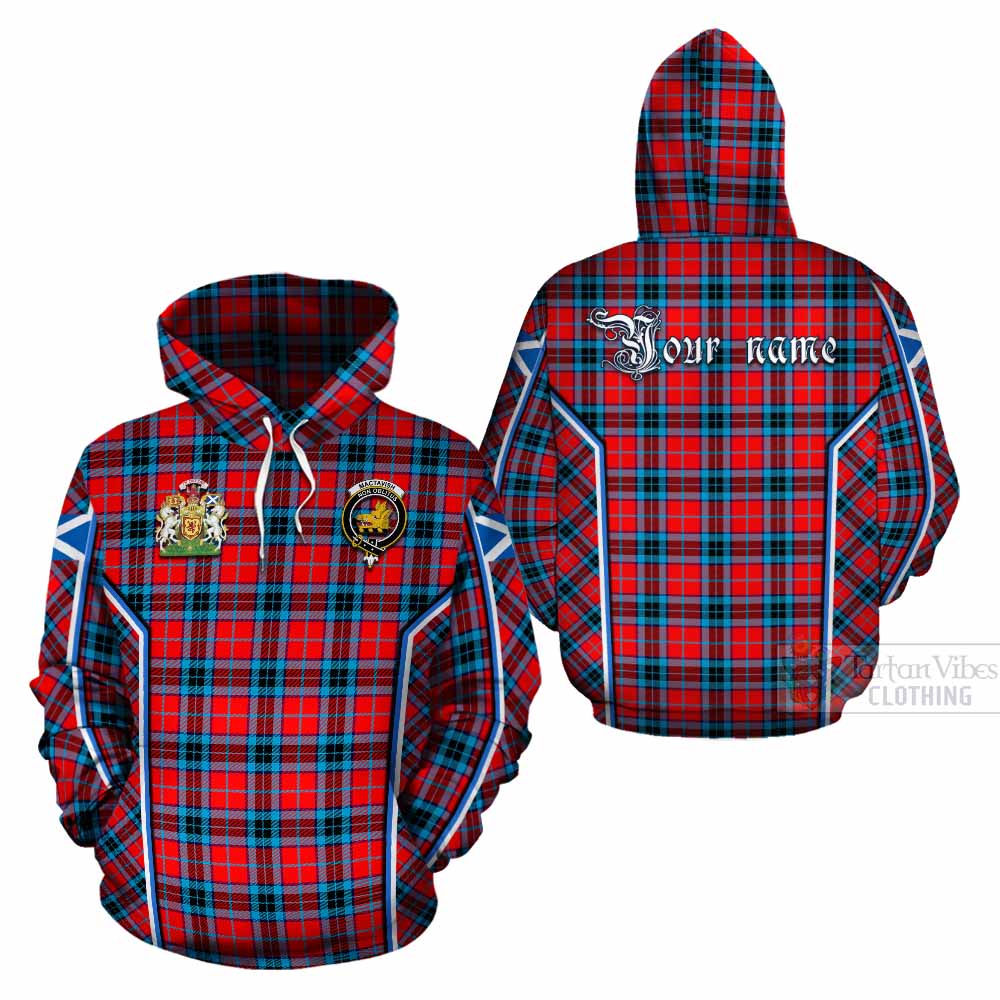 MacTavish (McTavish) Tartan Crest Cotton Hoodie Scotland Coat of Arm Flag Style - Tartan Vibes Clothing