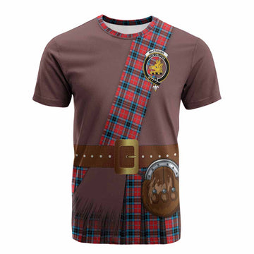 MacTavish (McTavish) Tartan Crest Cotton T-shirt Kilt Costume Style
