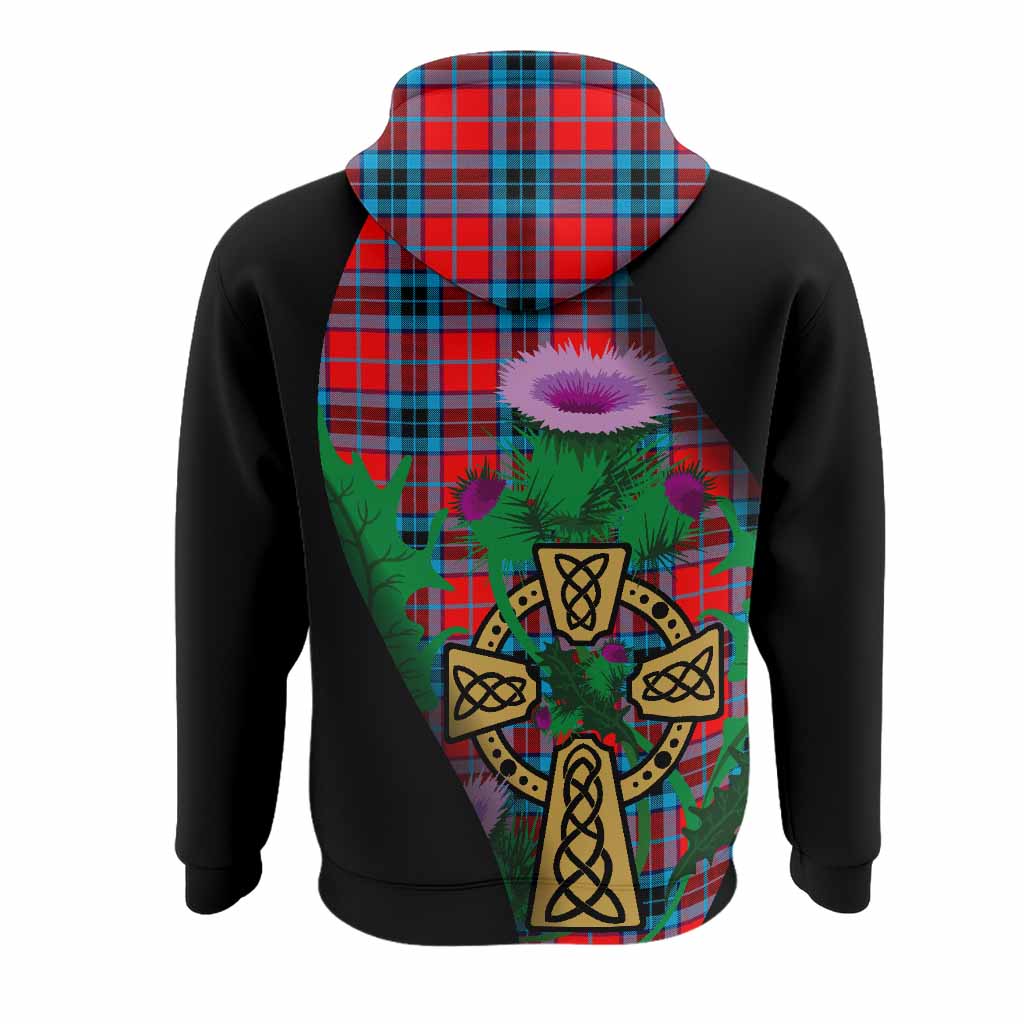 MacTavish (McTavish) Tartan Crest Hoodie Celtic Cross Thistle Flowers