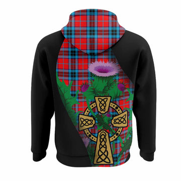 MacTavish (McTavish) Tartan Crest Hoodie Celtic Cross Thistle Flowers