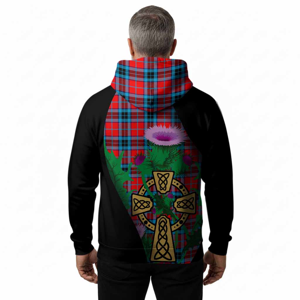 MacTavish (McTavish) Tartan Crest Hoodie Celtic Cross Thistle Flowers