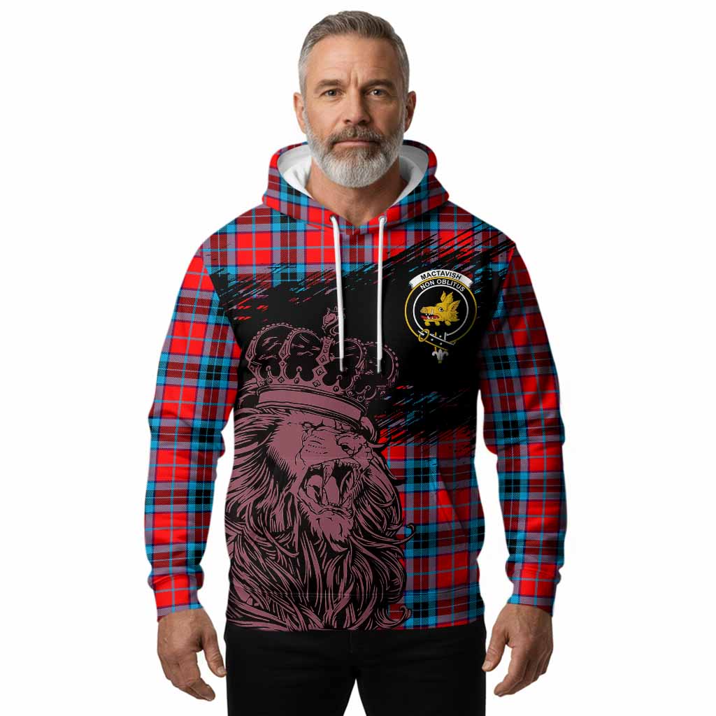 MacTavish (McTavish) Tartan Crest Hoodie Crowned Lion Heritage Style