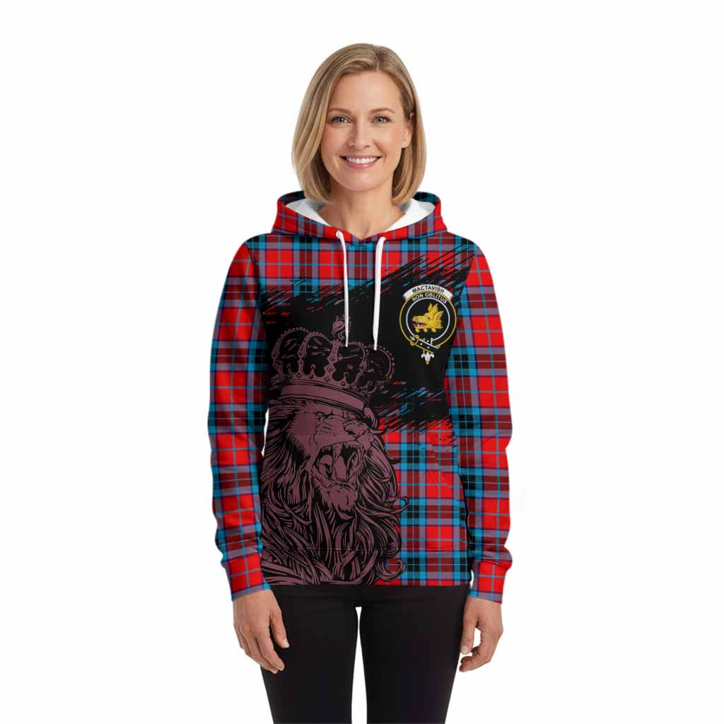 MacTavish (McTavish) Tartan Crest Hoodie Crowned Lion Heritage Style