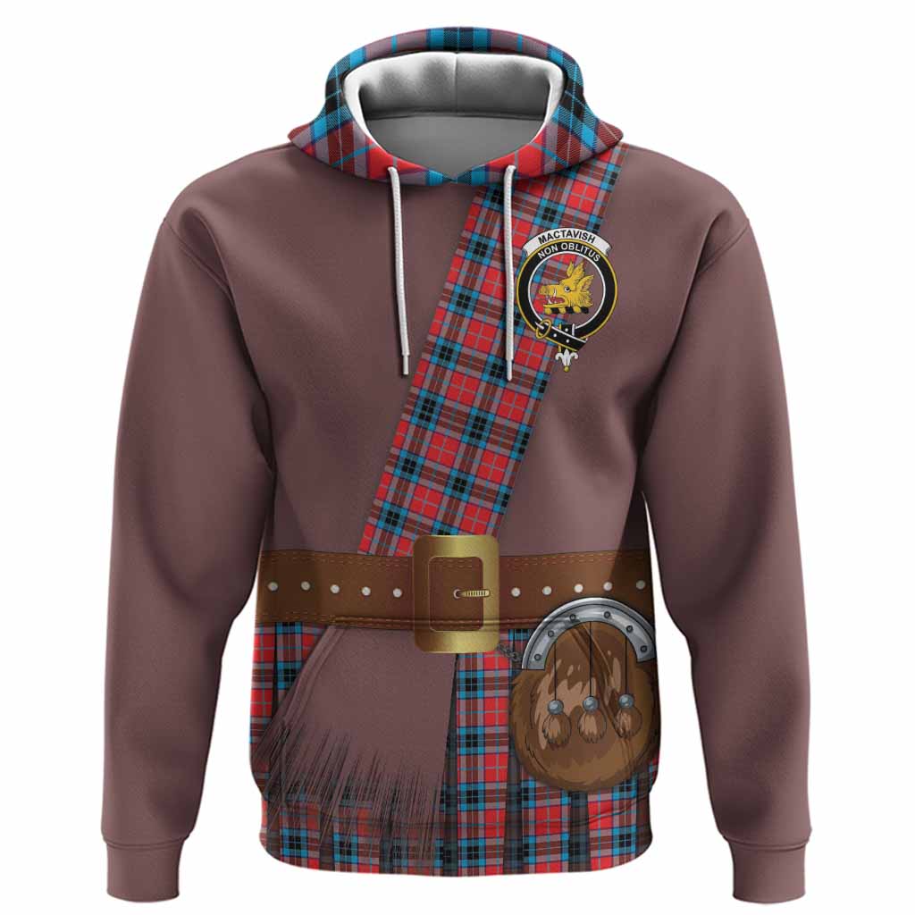 MacTavish (McTavish) Tartan Crest Hoodie Kilt Costume Style