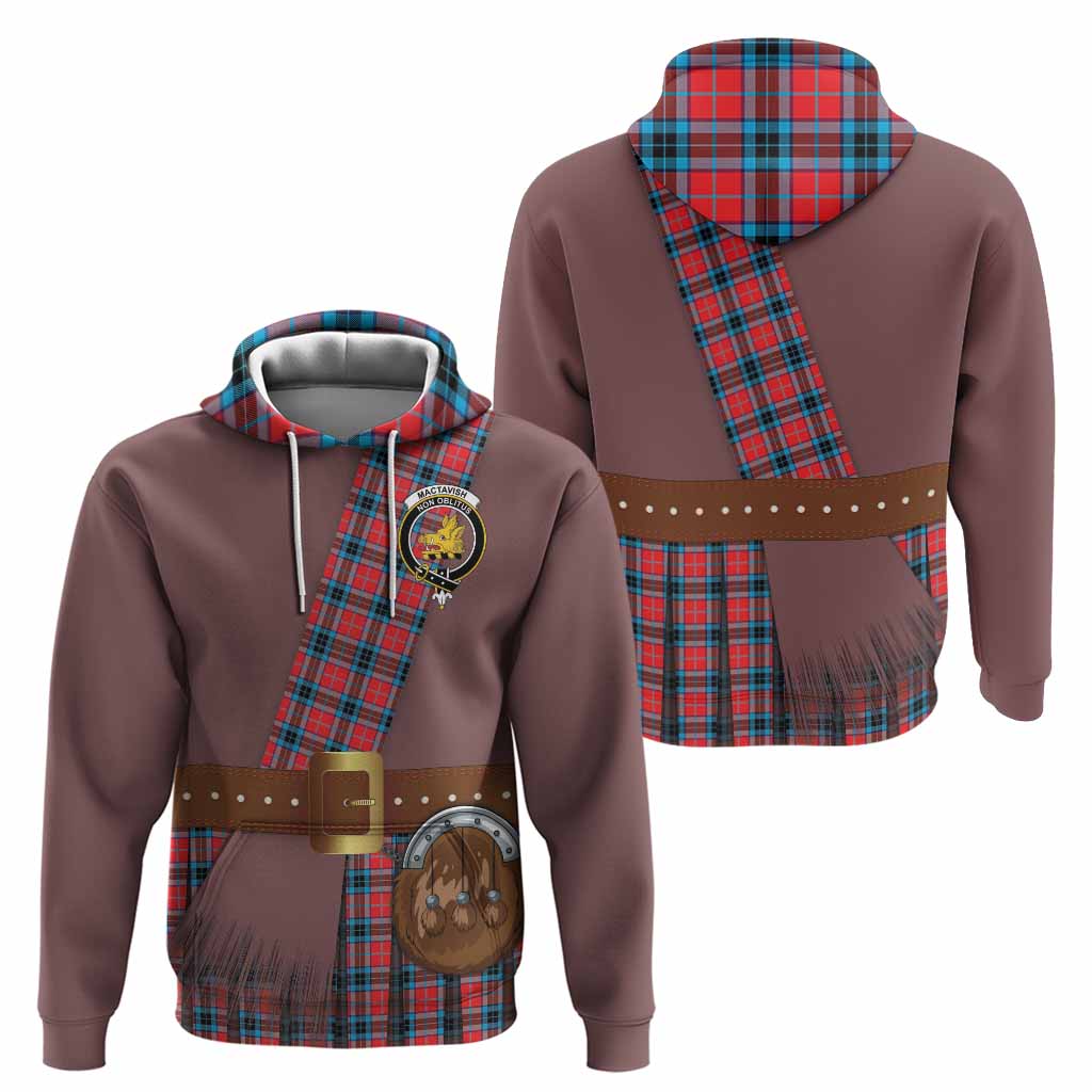 MacTavish (McTavish) Tartan Crest Hoodie Kilt Costume Style