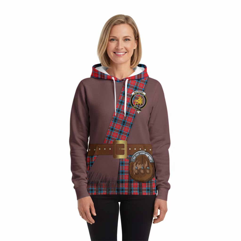 MacTavish (McTavish) Tartan Crest Hoodie Kilt Costume Style