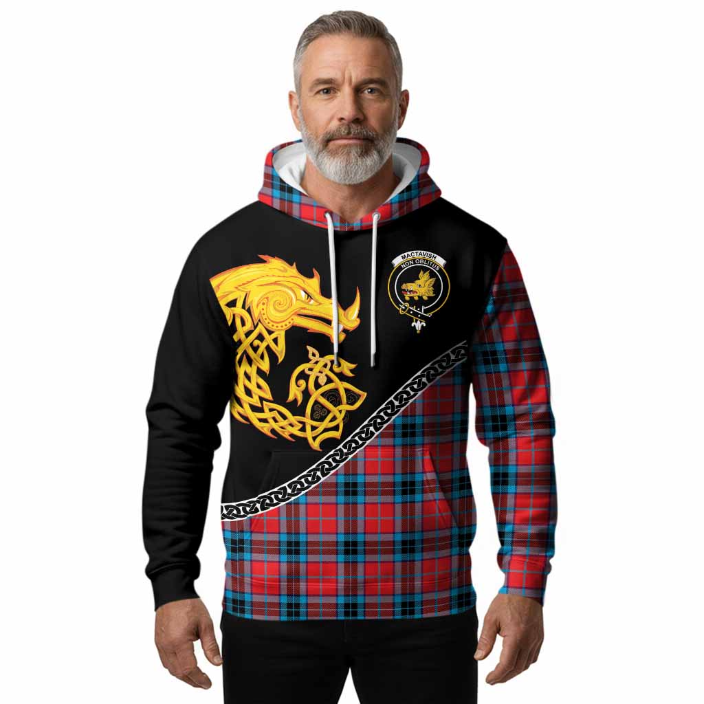 MacTavish (McTavish) Tartan Crest Hoodie Legendary Dragon Knot Half Style