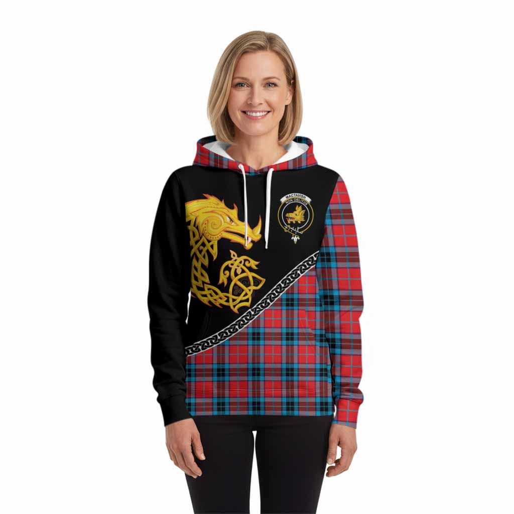 MacTavish (McTavish) Tartan Crest Hoodie Legendary Dragon Knot Half Style