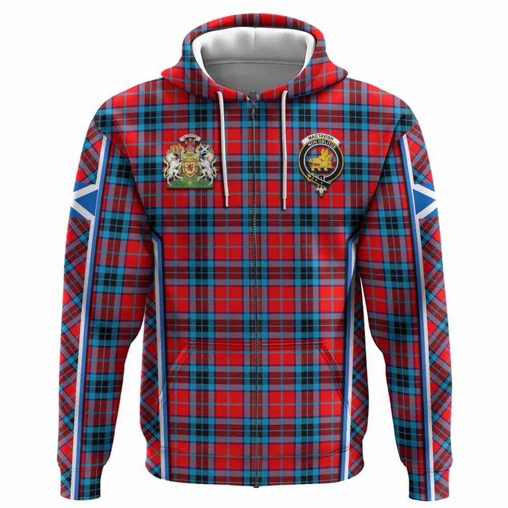 MacTavish (McTavish) Tartan Crest Hoodie Scotland Coat of Arm Flag Style - Tartan Vibes Clothing