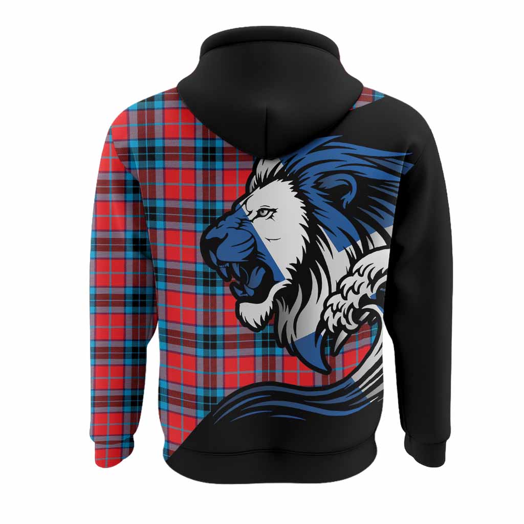 MacTavish (McTavish) Tartan Crest Hoodie Scottish Golden Lions Wave Flow