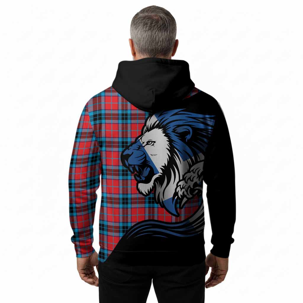 MacTavish (McTavish) Tartan Crest Hoodie Scottish Golden Lions Wave Flow