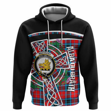 MacTavish (McTavish) Tartan Crest Hoodie Scottish Thistle Celtic Cross Alba Gu Brath