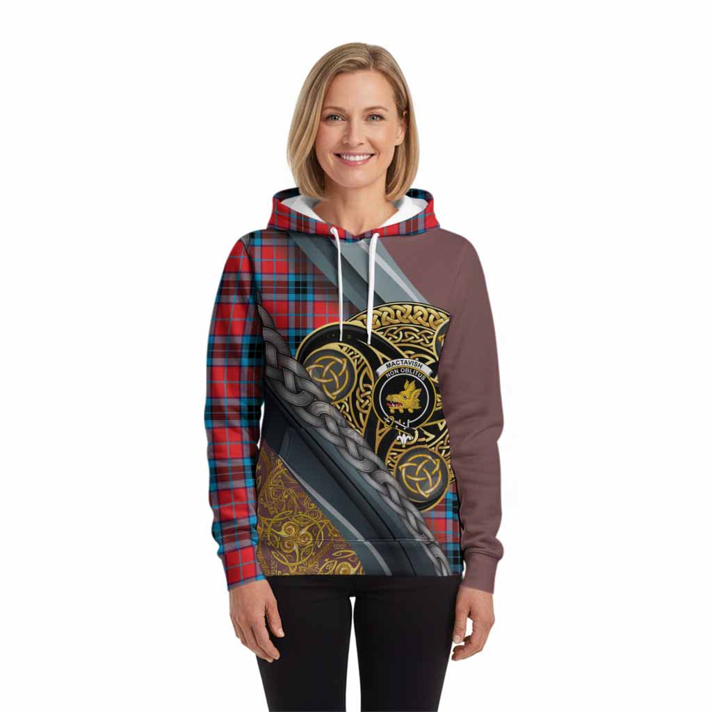 MacTavish (McTavish) Tartan Crest Hoodie Scottish Triskele Celtic