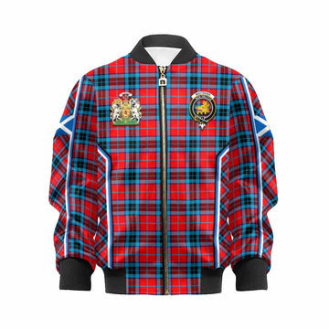 MacTavish (McTavish) Tartan Crest Kid Bomber Jacket Scotland Coat of Arm Flag Style