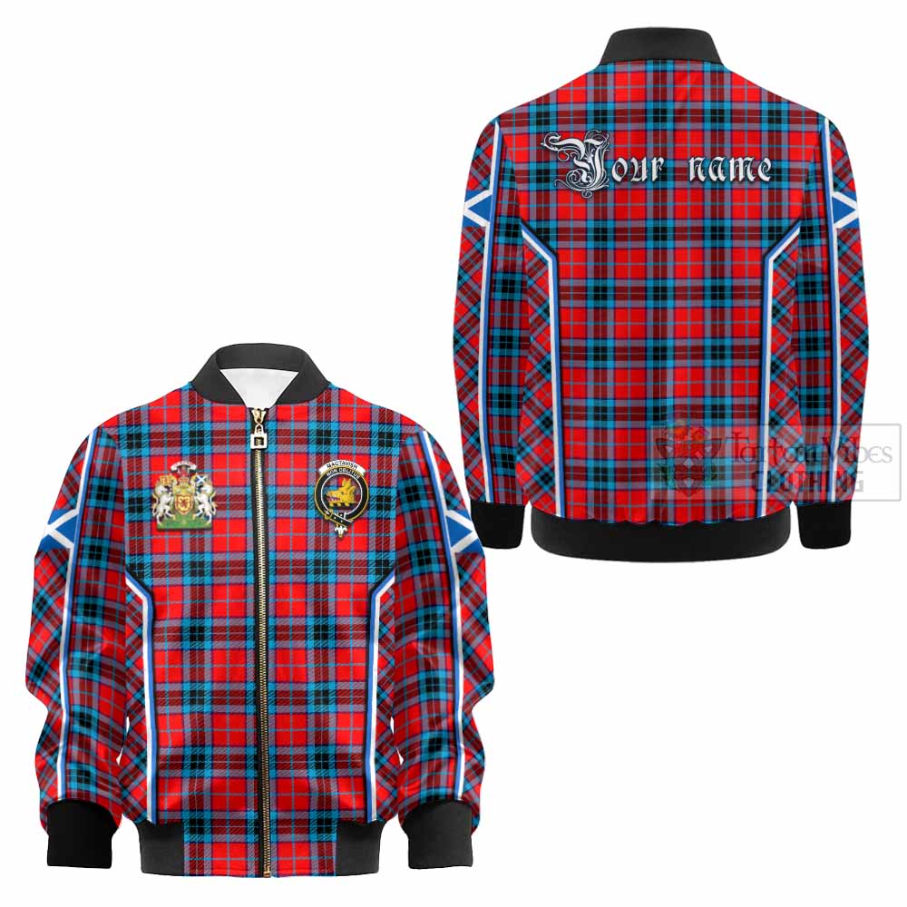 MacTavish (McTavish) Tartan Crest Kid Bomber Jacket Scotland Coat of Arm Flag Style - Tartan Vibes Clothing