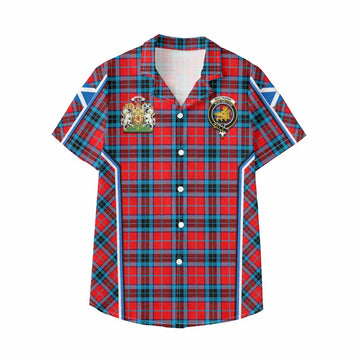 MacTavish (McTavish) Tartan Crest Kid Hawaiian Shirt Scotland Coat of Arm Flag Style - Tartan Vibes Clothing