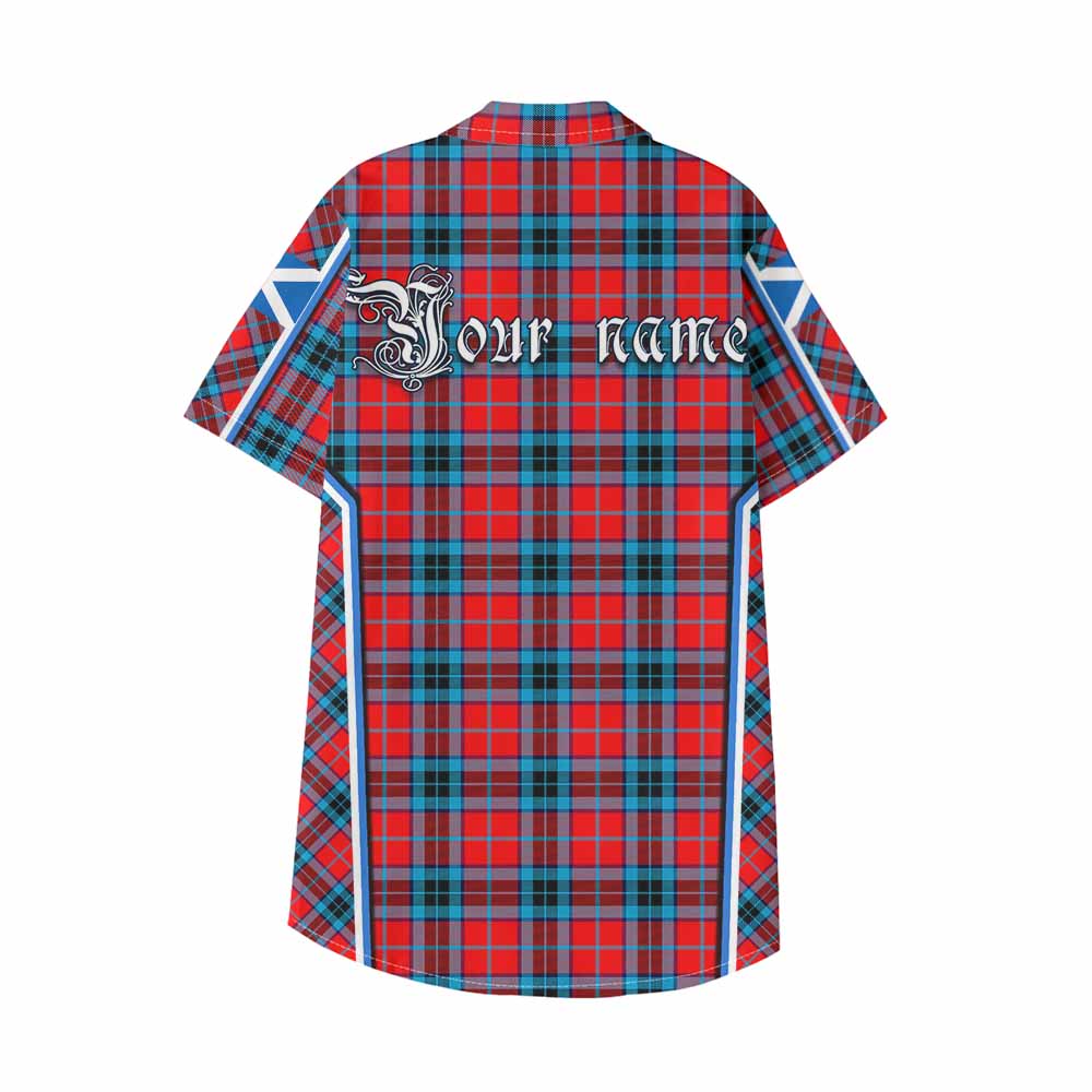 MacTavish (McTavish) Tartan Crest Kid Hawaiian Shirt Scotland Coat of Arm Flag Style - Tartan Vibes Clothing