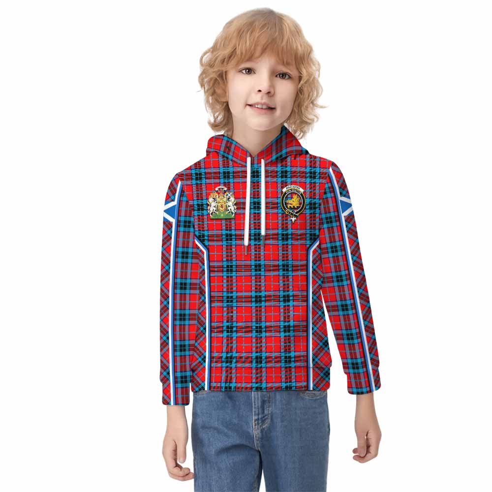 MacTavish (McTavish) Tartan Crest Kid Hoodie Scotland Coat of Arm Flag Style - Tartan Vibes Clothing