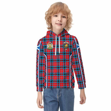 MacTavish (McTavish) Tartan Crest Kid Hoodie Scotland Coat of Arm Flag Style