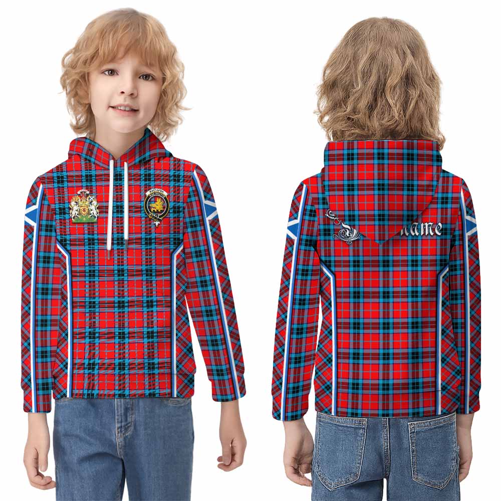 MacTavish (McTavish) Tartan Crest Kid Hoodie Scotland Coat of Arm Flag Style - Tartan Vibes Clothing