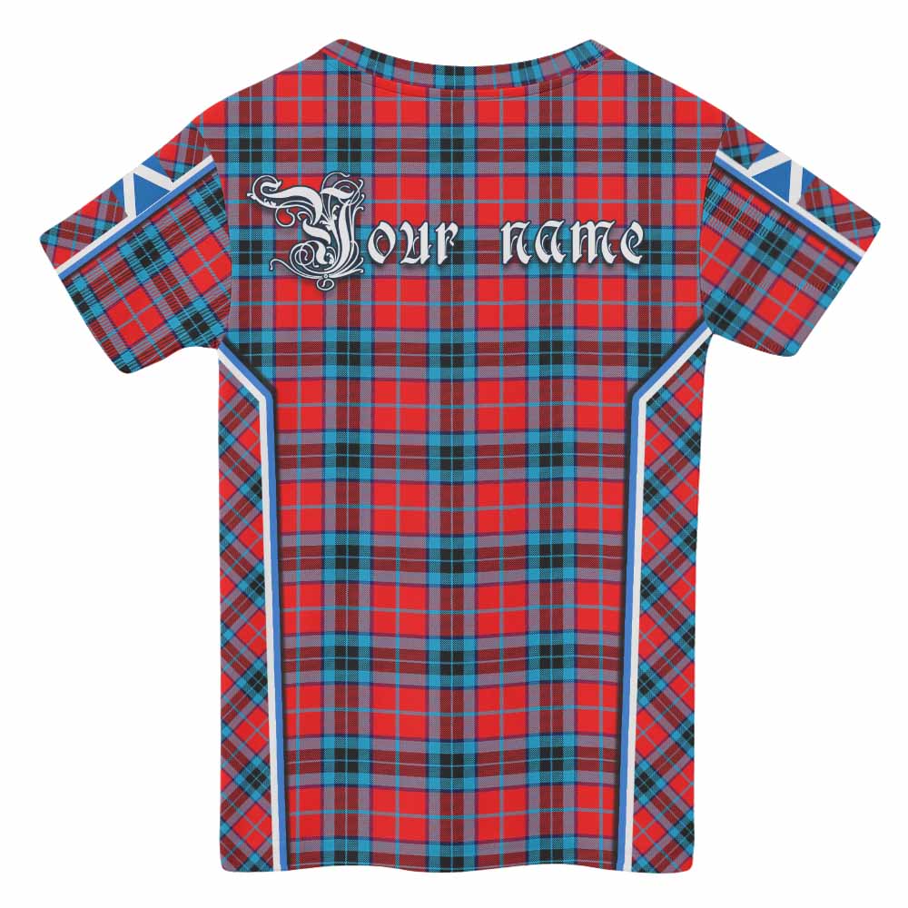 MacTavish (McTavish) Tartan Crest Kid T-shirt Scotland Coat of Arm Flag Style - Tartan Vibes Clothing
