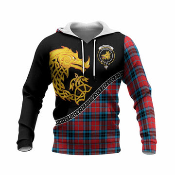 MacTavish (McTavish) Tartan Crest Knitted Hoodie Legendary Dragon Knot Half Style