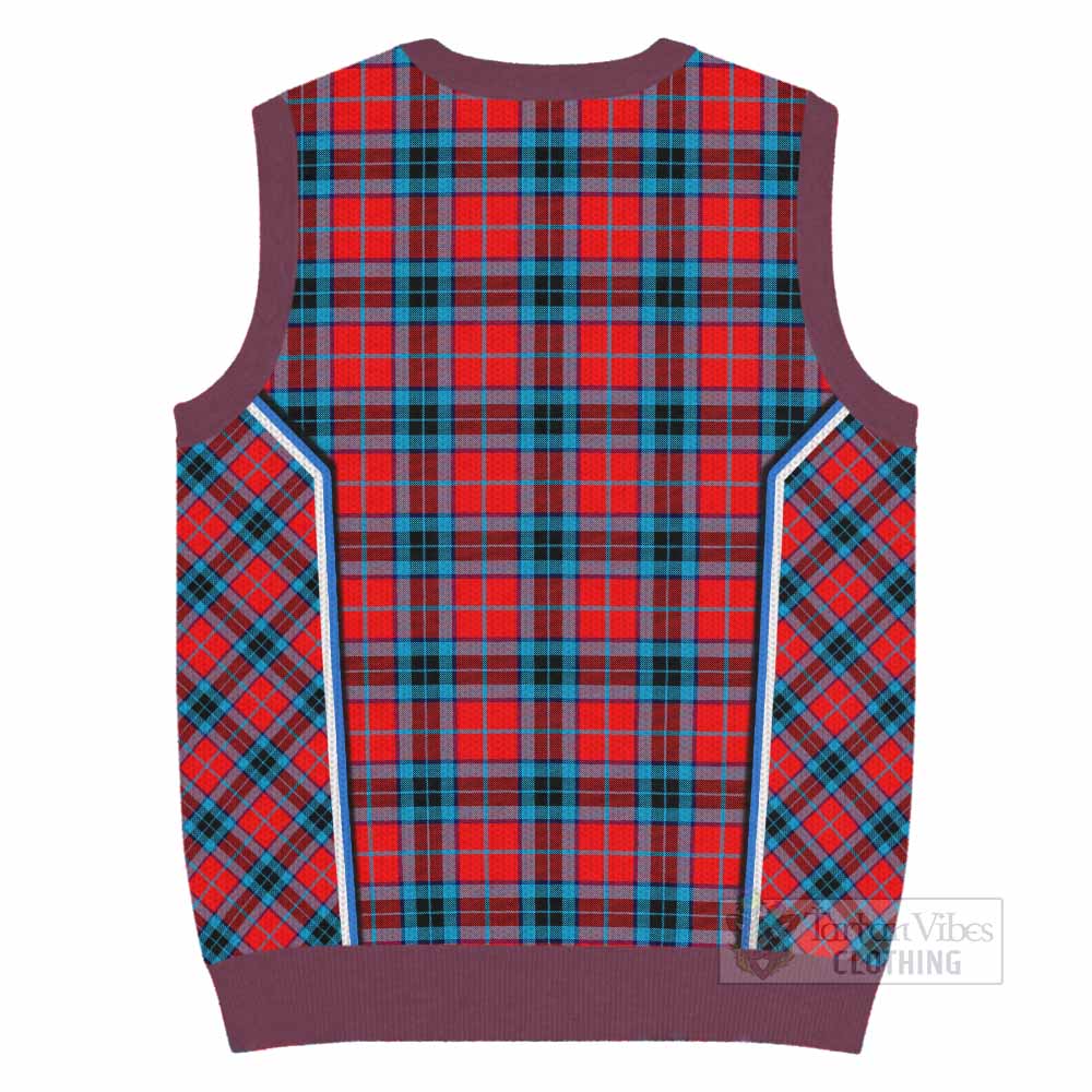 MacTavish (McTavish) Tartan Crest Knitted V-Neck Vest Scotland Coat of Arm Flag Style - Tartan Vibes Clothing