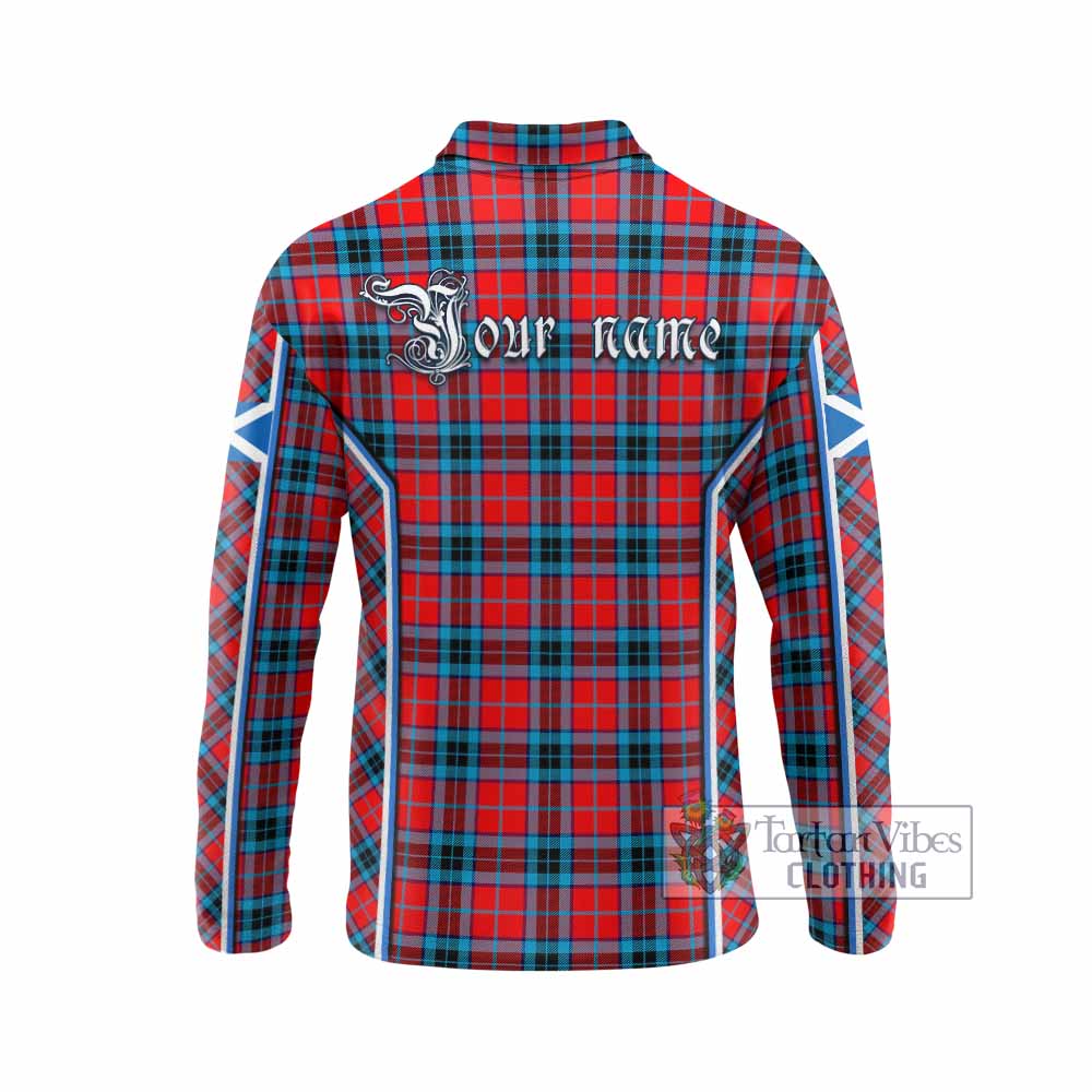 MacTavish (McTavish) Tartan Crest Long Sleeve Polo Shirt Scotland Coat of Arm Flag Style - Tartan Vibes Clothing